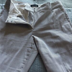 women’s blue and White Striped Pants Talbots